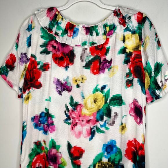 Love Moschino Pixel Rose Floral Maxi Dress Size 8 - Picture 8 of 9